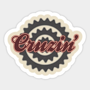 Bike Cruising Cruzin Cycling Bicycle Sticker